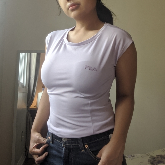 Lavender off pink vintage fila top - Picture 3 of 3